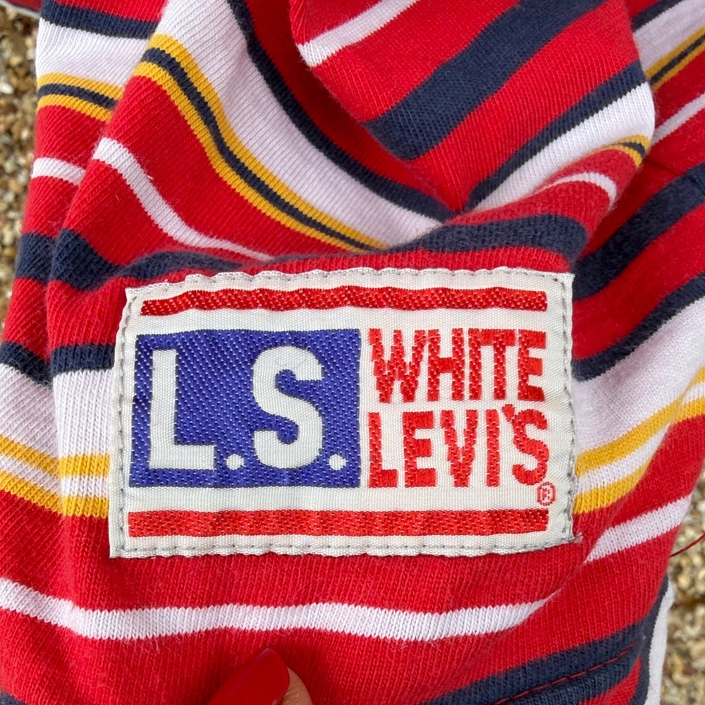 Red Multicolor Striped Tee - Picture 2 of 4